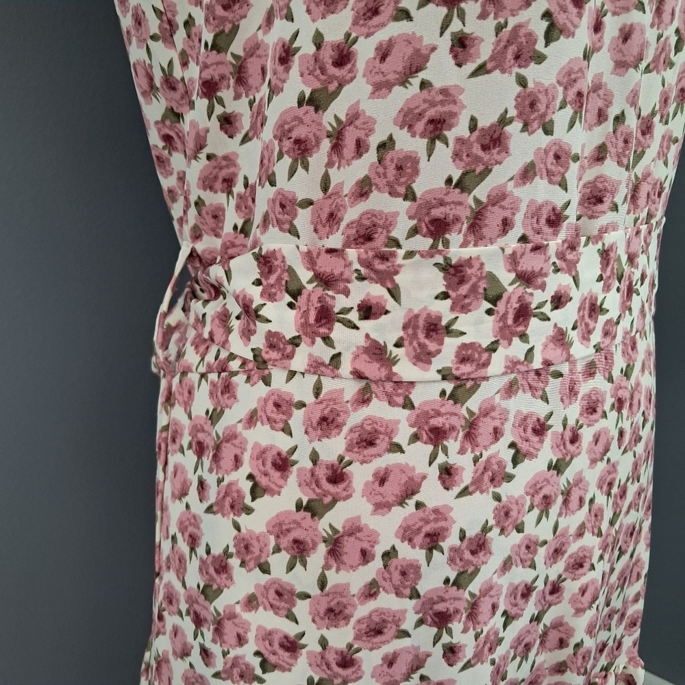 Shein Womens Floral Print Halter Tiered Dress Size Small - Picture 7 of 15